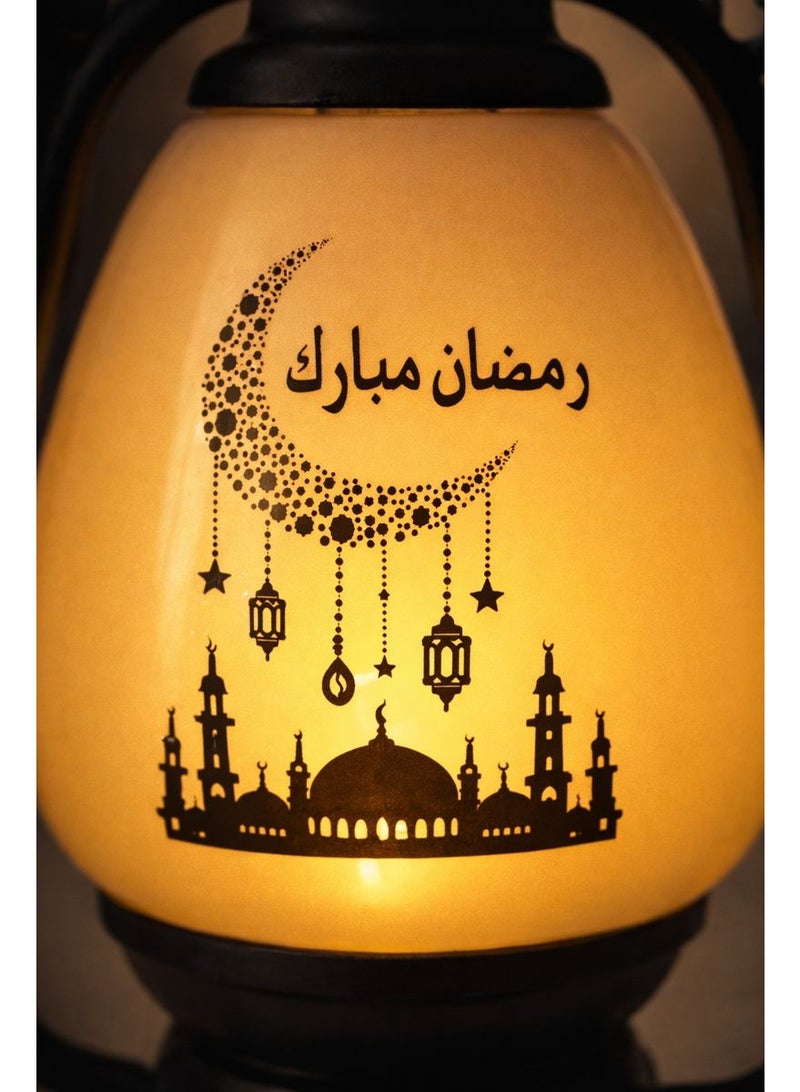 Home Care فوانيس رمضان مبارك LED المعلقة - مصابيح إسلامية زخرفية دافئة (لون أسود) - Image 5